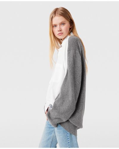 Stella McCartney Shirting Details Long Sleeve Sweater - White