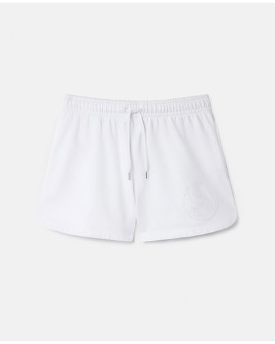 Stella McCartney S-wave Jersey Drawstring Shorts - White