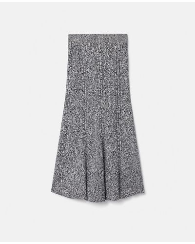 Stella McCartney Mouline Rib Knit Skirt - Grey