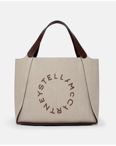 Stella McCartney Logo Large Tote Bag, , Birch - Natural