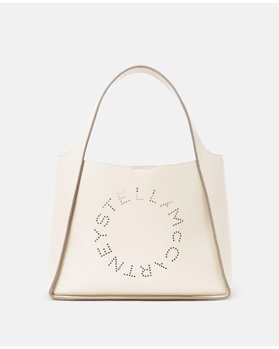 Stella McCartney Logo Crossbody Tote Bag - Natural