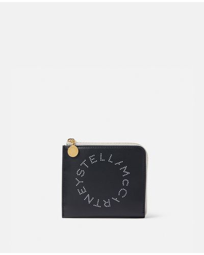 Stella McCartney Two-tone Cardholder With Logo - Black