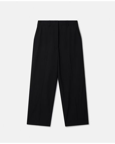 Stella McCartney Wool Cropped Tailored Pants - Black