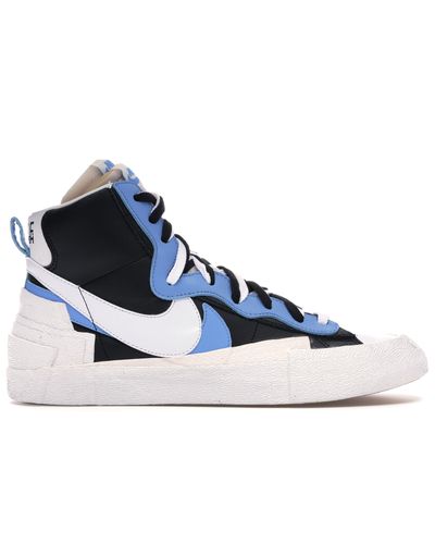nike blazer mid sacai white black legend blue