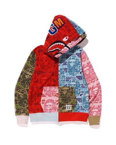 two tone bape hoodie