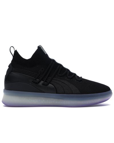 puma clyde court disrupt black electric purple