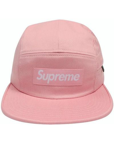 Supreme Side Zip Twill Camp Cap Pink Lyst