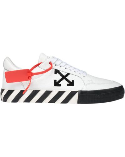 off white vulcan low leather trainers