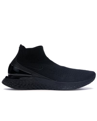 nike react rise triple black