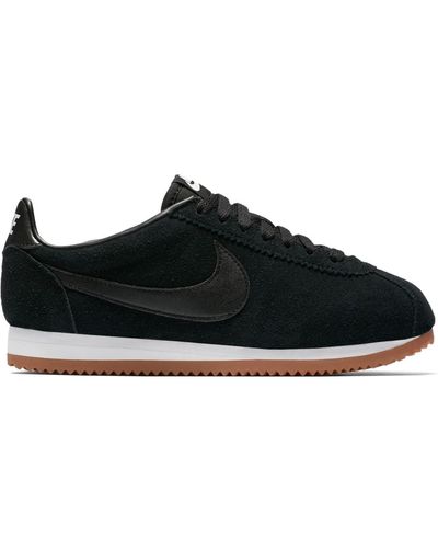 nike cortez black black gum