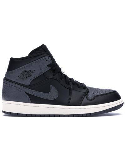 jordan 1 retro mid black dark grey