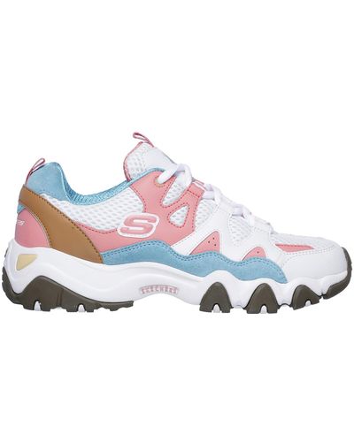 pink and blue skechers