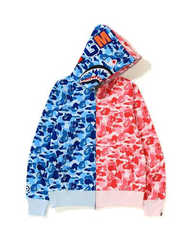 A Bathing Ape Abc Separate Shark Full Zip Hoodie Blue Pink For Men Lyst A Bathing Ape Abc Separate Shark Full Zip Hoodie Blue Pink For Men Lyst