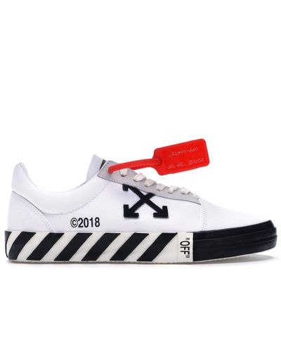 off white vulcan low leather trainers