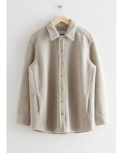 wool blend overshirt women's
