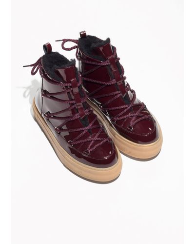 maroon winter boots