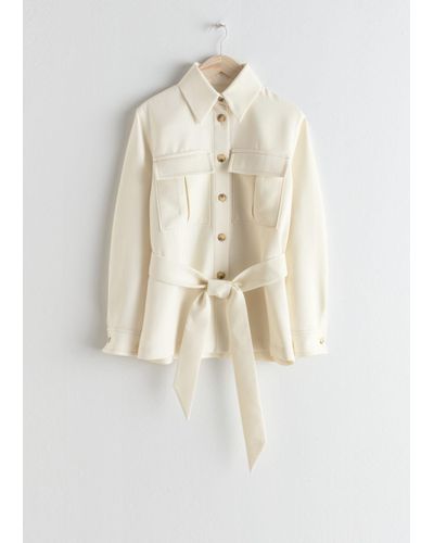 structured belted workwear jacket