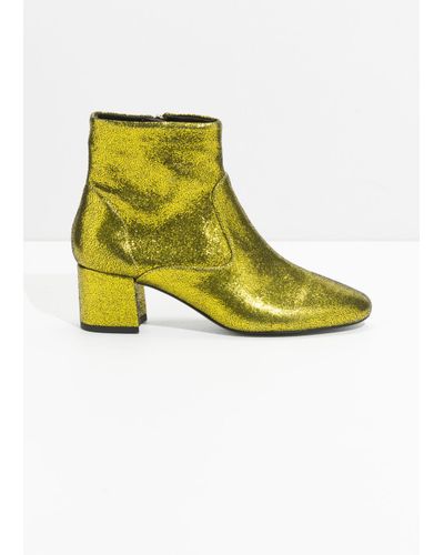 metallic green boots