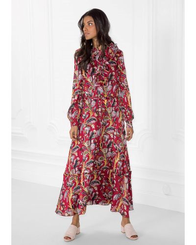 Synthetic Floral-print Maxi Dress ...