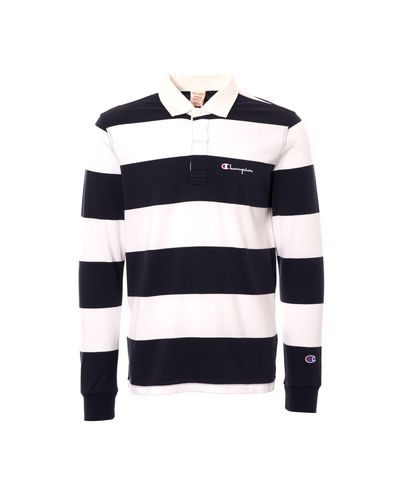 long sleeve striped rugby shirt