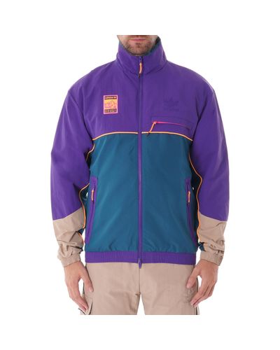 adidas Originals Adiplore Zip-through Track Top - Multi in Purple for Men -  Lyst
