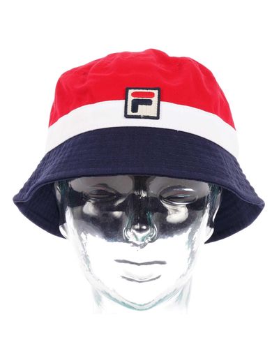 fila bucket hat red