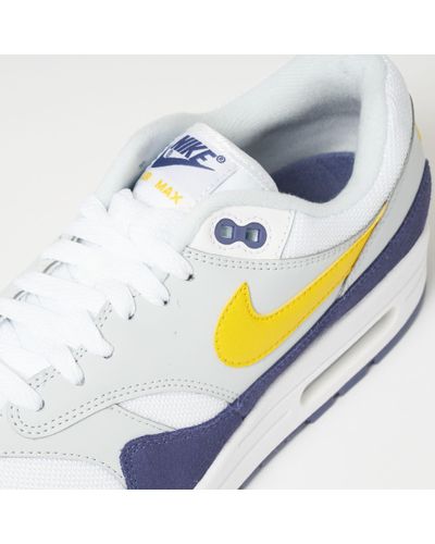 Nike Suede Air Max 1 - White, Blue Recall, Pure Platinum \u0026 Tour Yellow for  Men - Lyst