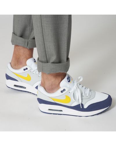 Nike Suede Air Max 1 - White, Blue Recall, Pure Platinum \u0026 Tour Yellow for  Men | Lyst UK