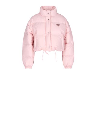 pink cropped coat