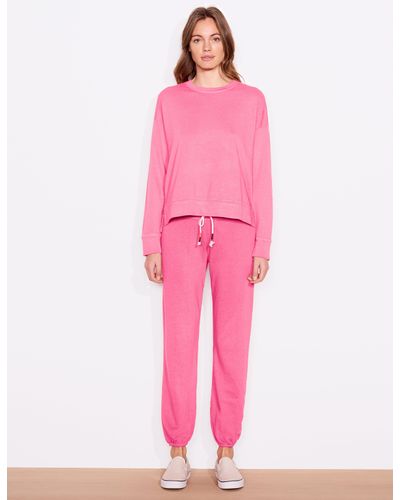 Sundry Cotton Basic Sweatpants in Fuschia (Pink) - Lyst