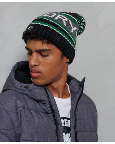 Superdry Logo Beanie in Black for Men 