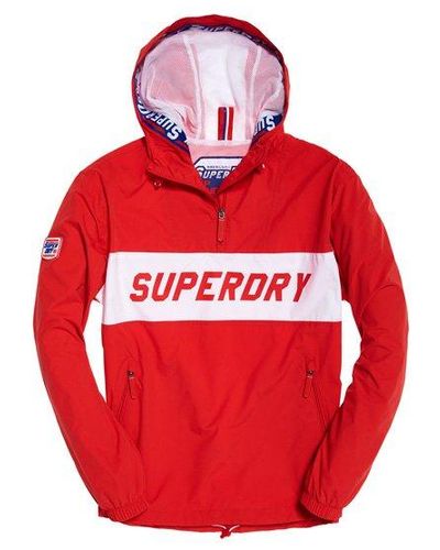 hooded half zip windbreaker