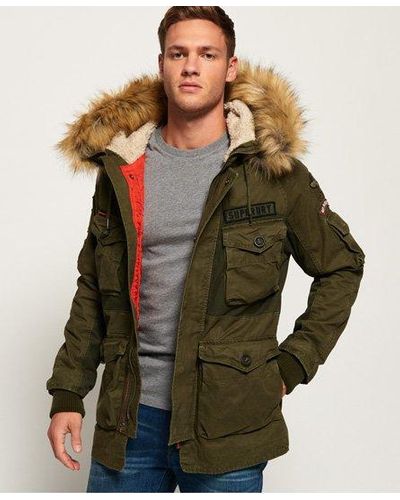 Superdry Rookie Heavy Weather Parka Jacket in Green for Men - Lyst