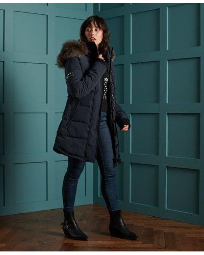 superdry premium down classic rescue parka coat