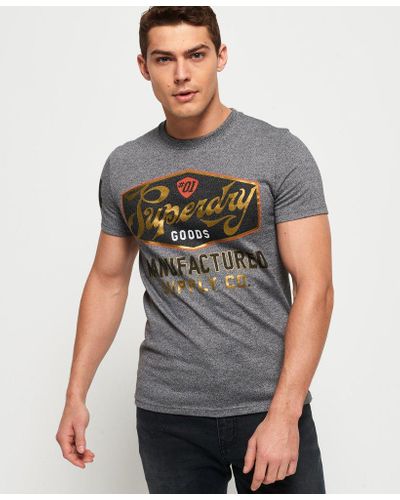 Superdry Heritage Classic T-shirt in Grey (Gray) for Men - Lyst