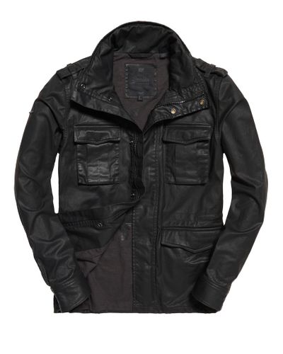 superdry rookie wax military jacket