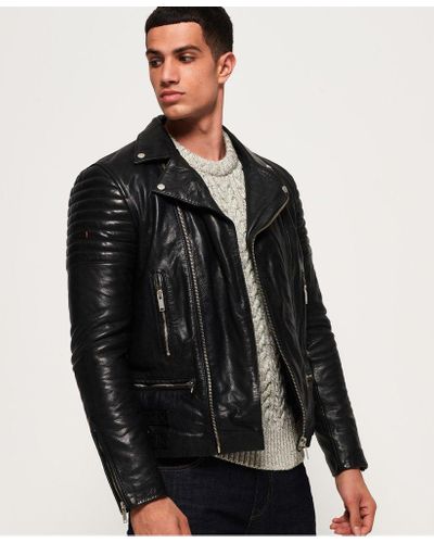 superdry leather jacket