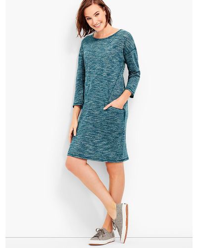 Talbots Cotton Shimmer Slub-knit Dress 