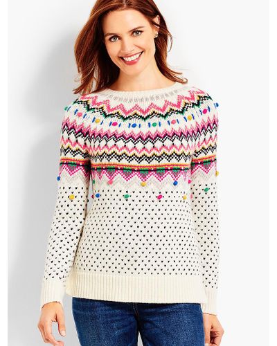 talbots fair isle sweater