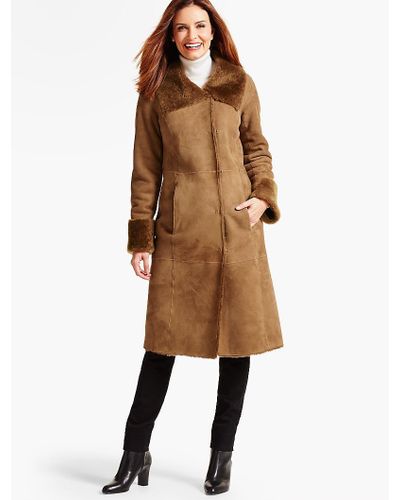 long shearling coat womens