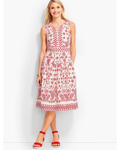 talbots white dress