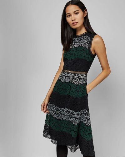 Ted Baker Colour Block Lace Dress in ...