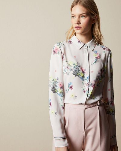Ted Baker Synthetic Pergola Button Up 