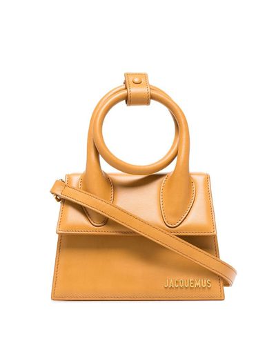 jacquemus beige le chiquito nœud bag