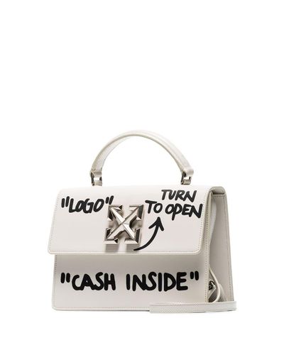 Off-White c/o Virgil Abloh Leather Jitney 2.8 Cash Inside Bag in 