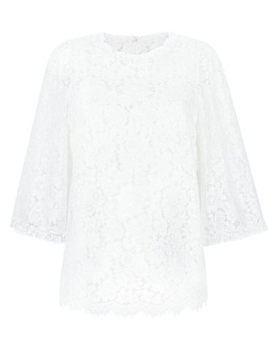 Dolce & Gabbana Lace Top in White - Lyst