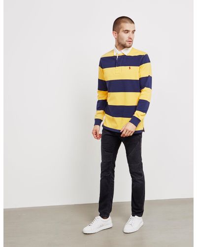 mustard long sleeve polo