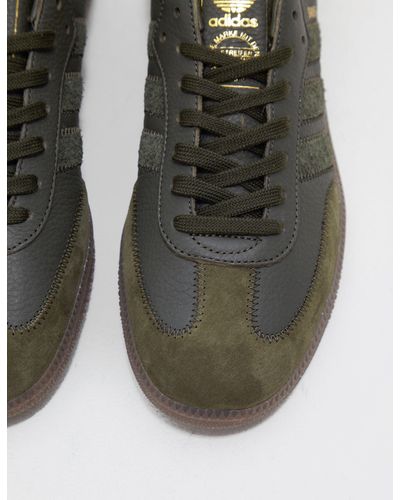 adidas Originals Samba Leather Og Olive/olive in Green for Men - Lyst