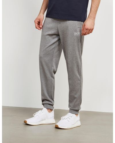 BOSS Marl Cuffed Track Pants Grey in Gray - Lyst