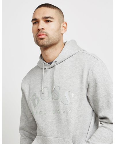 Hugo boss grey hoodie hotsell